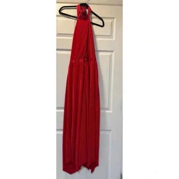 Anthropologie Plisse Halter Jumpsuit Red Size 8 - www.joarbit.com